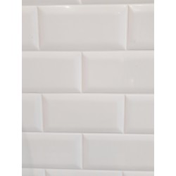 Panneau RELIEF Carrelage Métro Blanc 2000x950x63mm, 2pcs/carton 