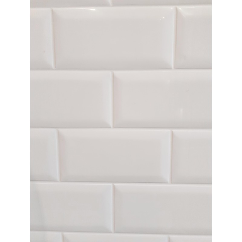 Panneau RELIEF Carrelage Métro Blanc 2000x950x63mm, 2pcs/carton 